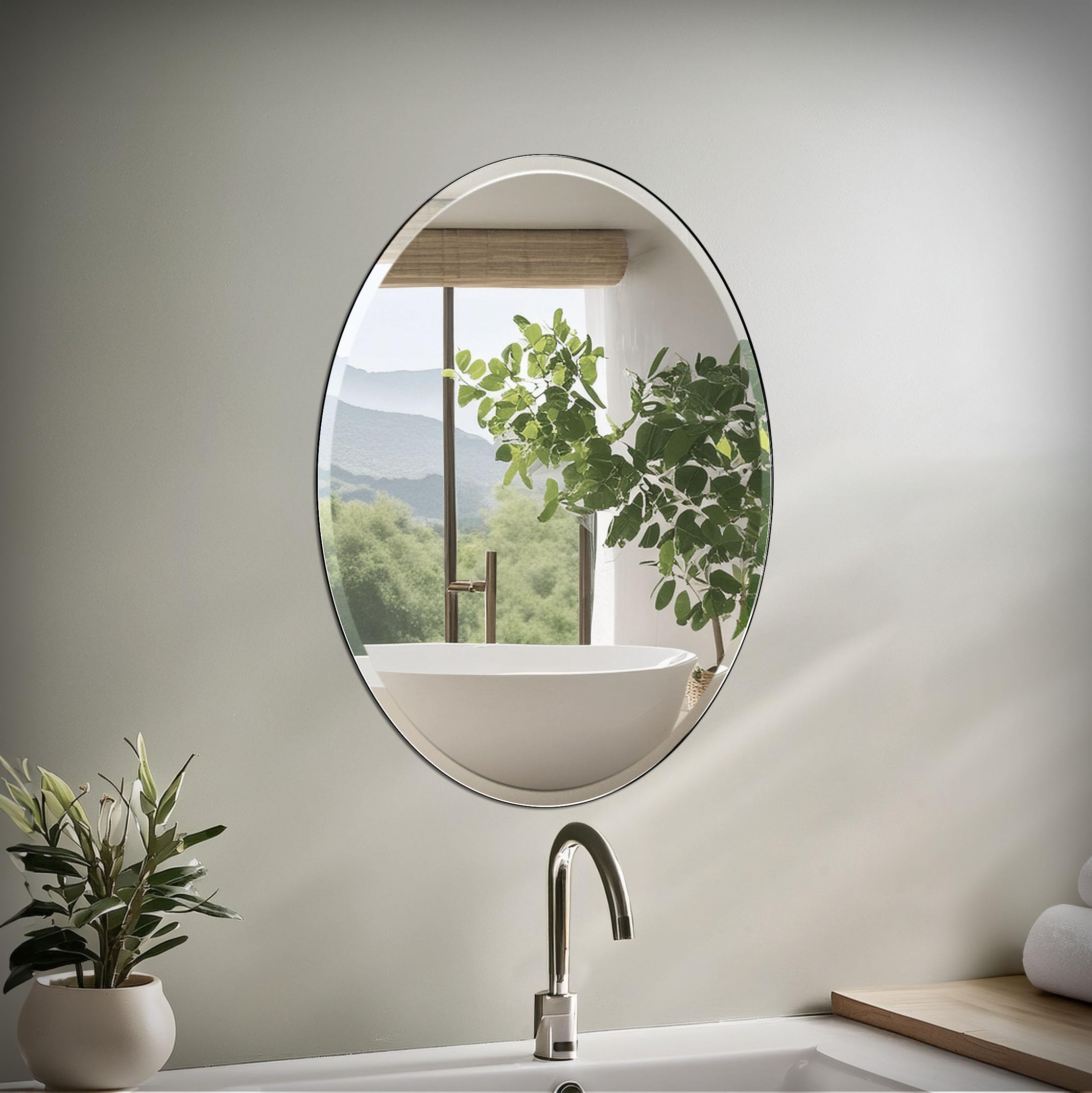Amazon.com: Gatco 1800 Bathroom Wall Mirror, 27